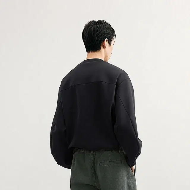 速写 纯色日常宽松简约休闲长袖衬衫 男款