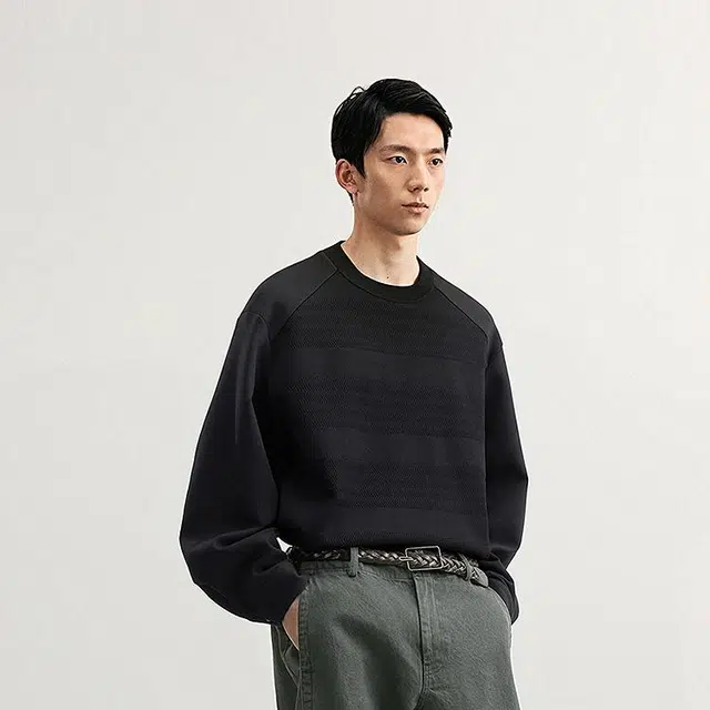 速写 纯色日常宽松简约休闲长袖衬衫 男款