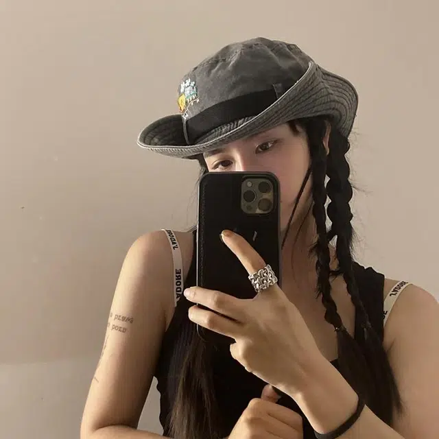 钓鱼熊 西部夏季防晒遮阳帽户外露营太阳帽子 水洗牛仔 渔夫帽 女款