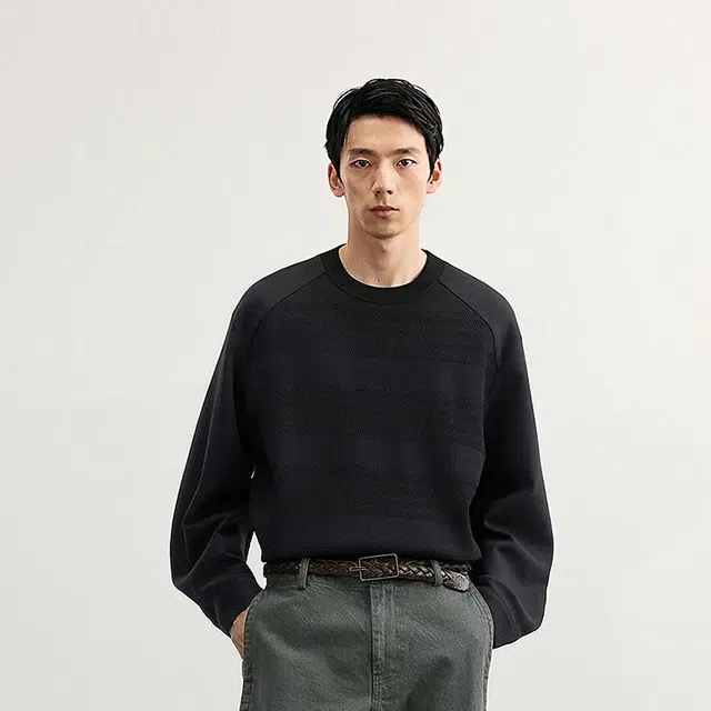 速写 纯色日常宽松简约休闲长袖衬衫 男款