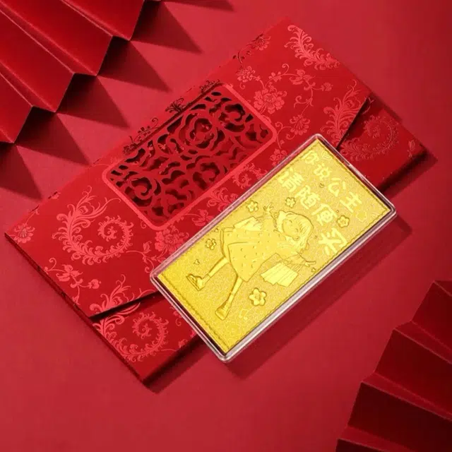 老凤祥 公主随便买摆件 纯金储蓄保值 收藏纪念理财投资攒钱 新中式金卡 高级感精致 足金 按克计价 黄金金条 金币 金章 男女同款情侣款
