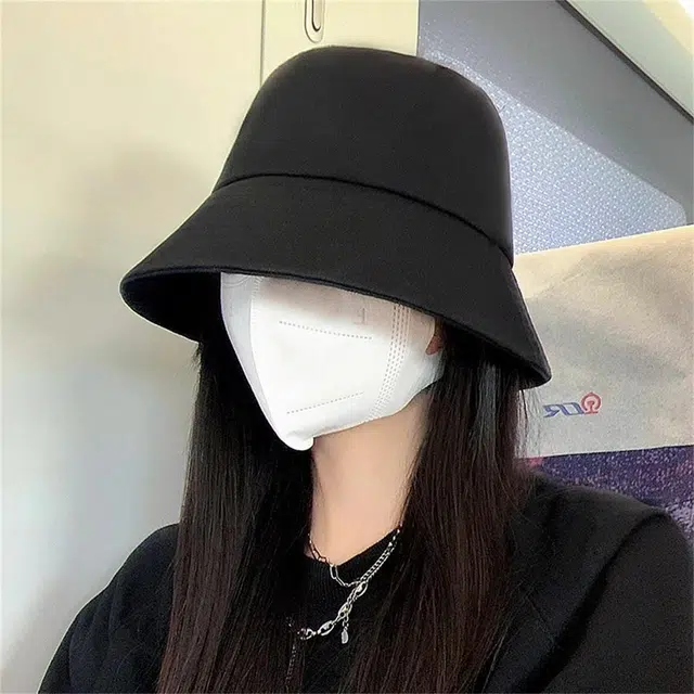 钓鱼熊 春秋韩版遮阳日系短檐通勤 棉 渔夫帽 男女同款情侣款