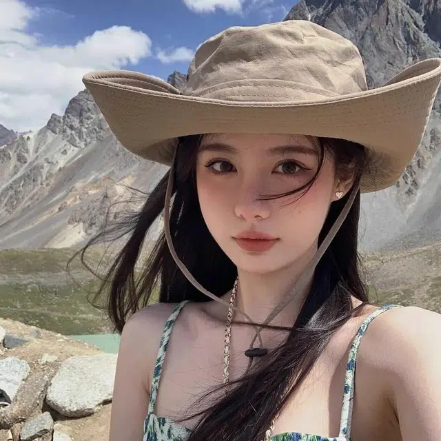 钓鱼熊 大檐速干户外登山徒步露营 涤纶 渔夫帽 男女同款情侣款