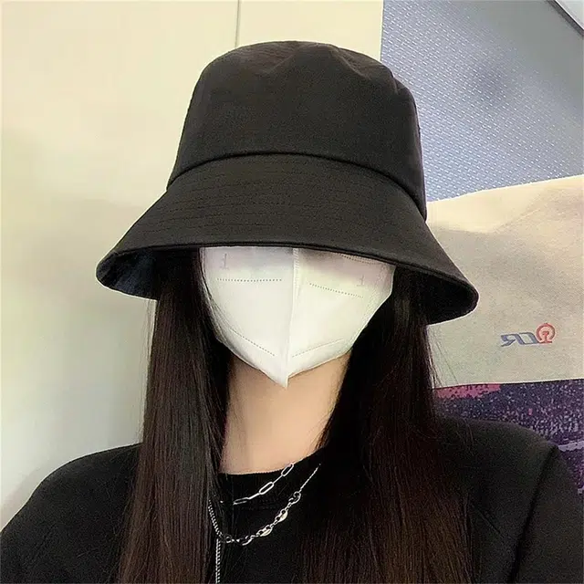 钓鱼熊 春秋韩版遮阳日系短檐通勤 棉 渔夫帽 男女同款情侣款