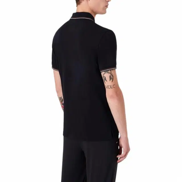 EMPORIO ARMANI Polo Shirt Stretch Piqu Micro Eagle T