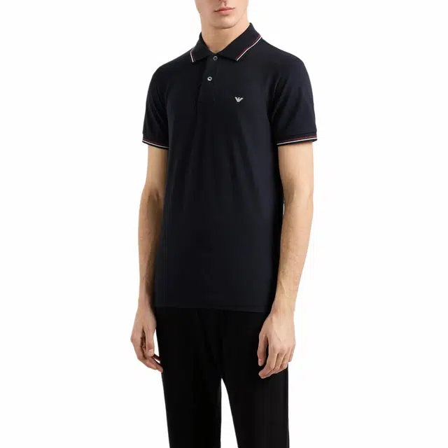 EMPORIO ARMANI Polo Shirt Stretch Piqu Micro Eagle T