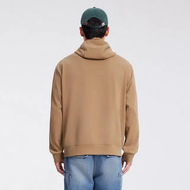 美特斯邦威 山系舒适百搭简约半拉链长袖连帽卫衣 男女同款