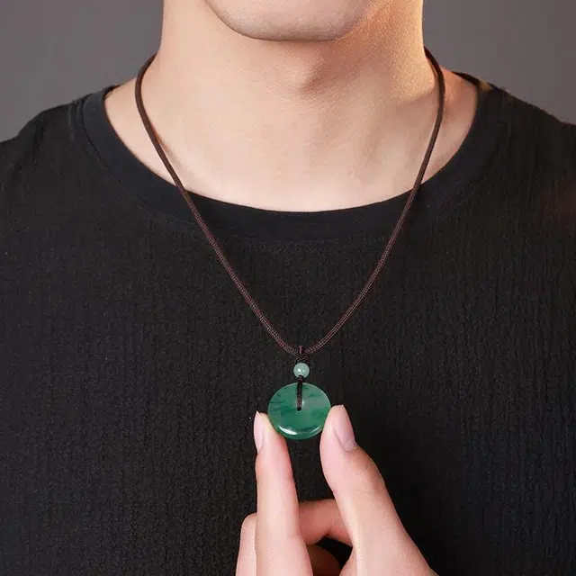 印象眸 平安扣 新中式经典简约平安喜乐福气满满多财多福诸事顺利如意 礼盒包装#好运 独龙玉 项链 男女同款情侣款