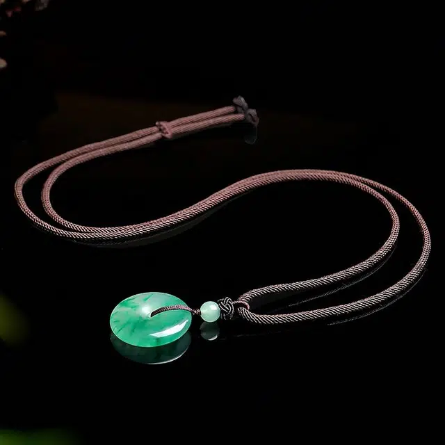 印象眸 平安扣 新中式经典简约平安喜乐福气满满多财多福诸事顺利如意 礼盒包装#好运 独龙玉 项链 男女同款情侣款