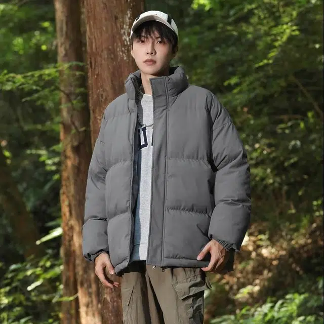 快鱼 学生党好物韩系街头氛围感时尚简约保暖防风舒适宽松抗寒日常经典基础款百搭棉服 男女同款