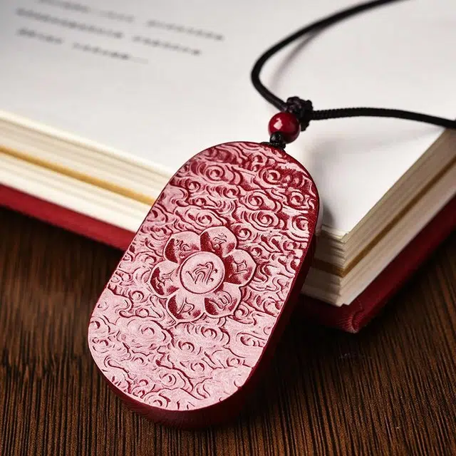 【时来运转】 灵菲 本命年诸事平安 新中式风格 可调节黑绳 观音#好运 再造辰砂朱砂 项链 男女同款情侣款