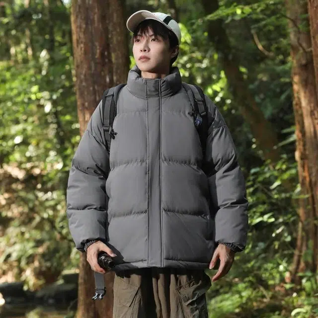 快鱼 学生党好物韩系街头氛围感时尚简约保暖防风舒适宽松抗寒日常经典基础款百搭棉服 男女同款