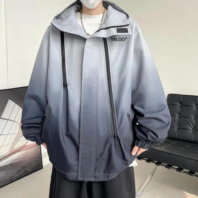 雅鹿  连帽宽松百搭时尚潮流  防水防风冲锋衣 男女同款