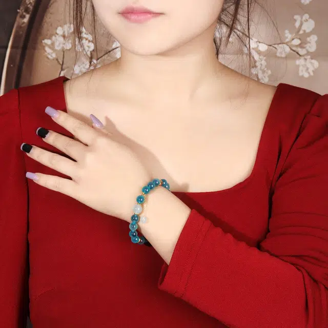 【前程似锦】 老凤祥 碎银伴蓝 流苏转运珠国风现代感 设计师款极简百搭轻奢高级感设计#好运 玛瑙 手串 女款