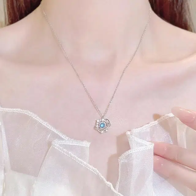 万娜 梦幻星球 高级小众设计轻奢锁骨链 合金 项链 女款