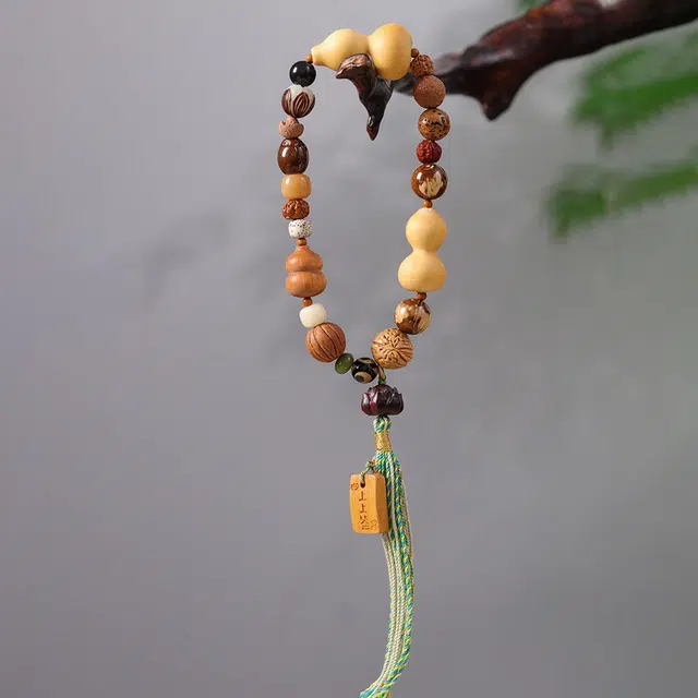 希笛拉 福禄葫芦·多宝多彩 上上签 考试考研上岸 诸事顺遂招财纳福 国潮文玩盘玩佛珠转运珠#好运 菩提根 手串 男女同款情侣款