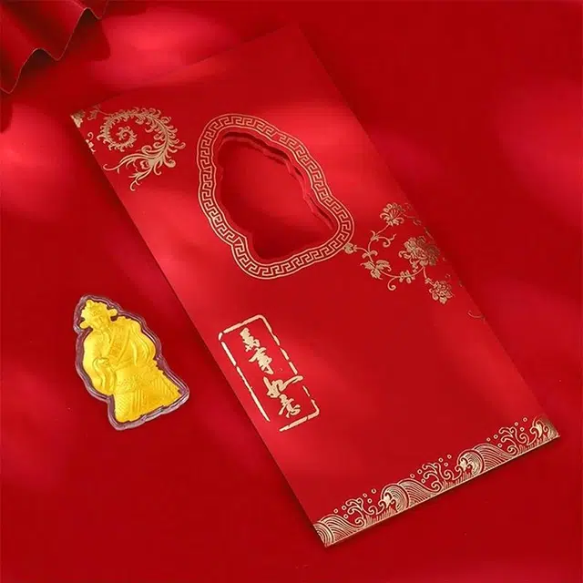 金至福 财神爷招财进宝 新中式国潮创意暴富纳福 足金 投资类 金币 男女同款情侣款