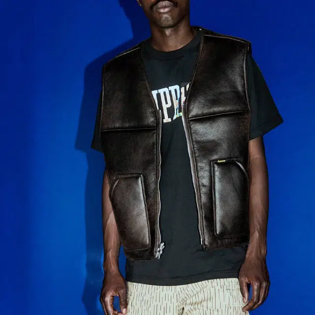 Supreme FW24 WEEK1 Reversible Faux Shearling Work Vest