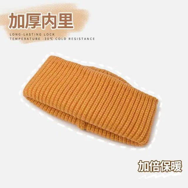 俞兆林 毛线针织帽简约百搭护耳加厚保暖防风防寒包头帽弹力不勒头 聚酯纤维 绒线帽 儿童款
