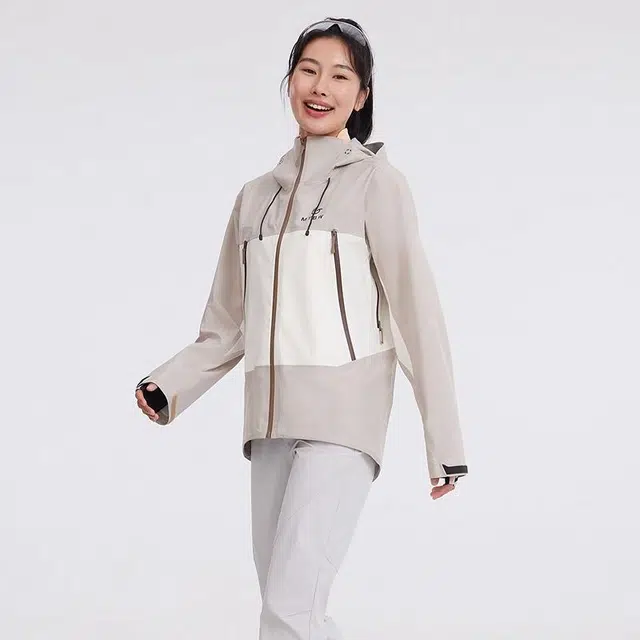 美特斯邦威 机能户外硬壳拼色百搭三防登山服夹克外套 男女同款