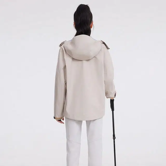 美特斯邦威 机能户外硬壳拼色百搭三防登山服夹克外套 男女同款