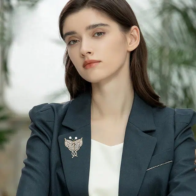 兰盈 优雅蝴蝶轻奢小众 合金 胸针 女款