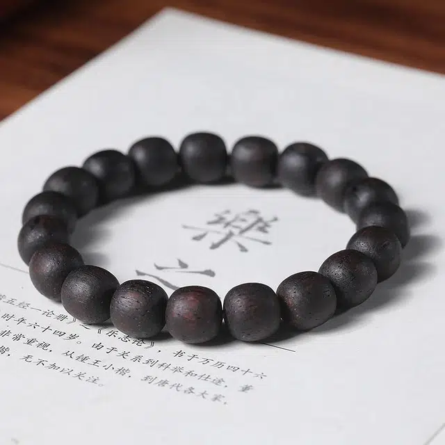 鶄鲤 老料紫黑油念珠 老型珠串 降真香 手串 男女同款情侣款
