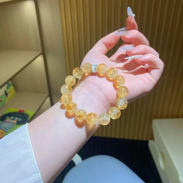 久爱 八方来财 财源滚滚暴富闪耀转运手饰 金光璀璨锆石国潮时尚 水晶 手串 男女同款情侣款