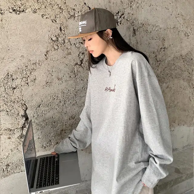 404MOB GANG Logo Print Long Sleeve Tee