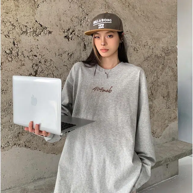 404MOB GANG Logo Print Long Sleeve Tee