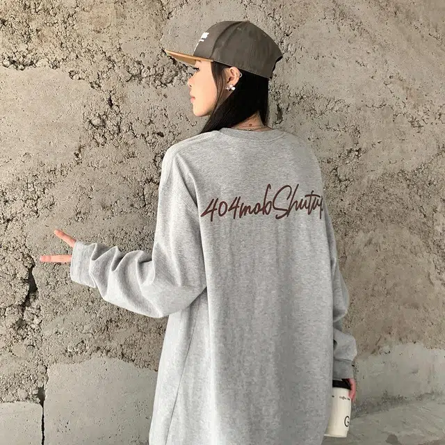 404MOB GANG Logo Print Long Sleeve Tee