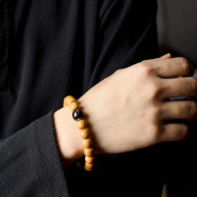 三檀小舍 孔雀复古蓝 招财财源滚滚 诸事顺利好运连连 国风国潮新中式 小众高级轻奢文玩盘玩 礼盒 猴头核桃 手串 男女同款情侣款