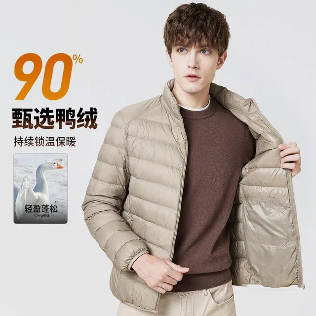 红豆 立领锁绒保暖休闲百搭羽绒服 男款