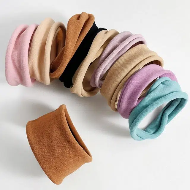 左欧 高弹面膜高马尾不塌头绳加宽超宽无接缝发绳扎头发 弹力绳 发圈 女款