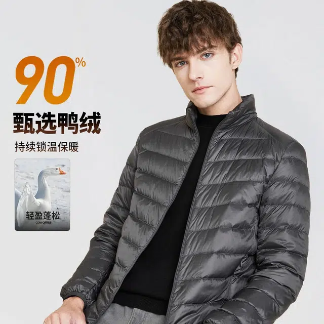 红豆 立领锁绒保暖休闲百搭羽绒服 男款