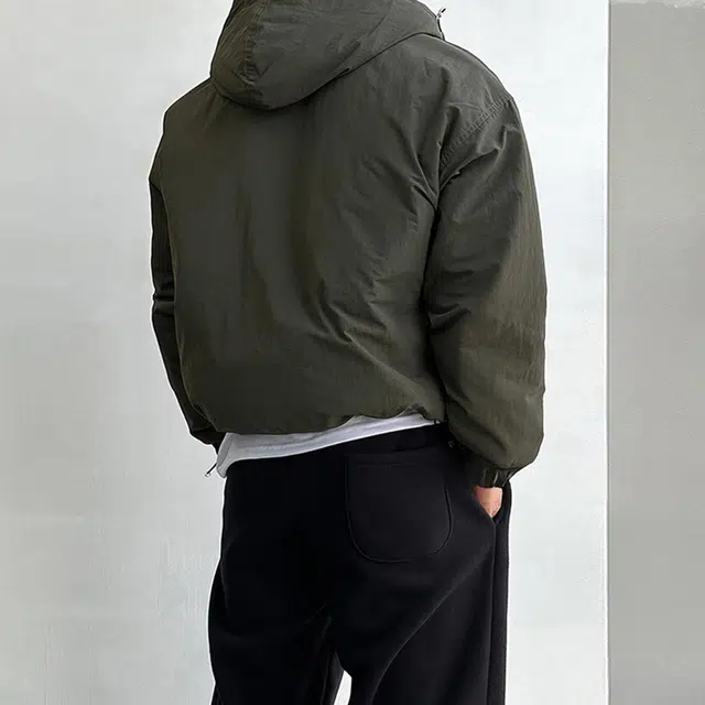 我是大卫 短款防寒保暖复古个性加厚棉服 男女同款 军绿色