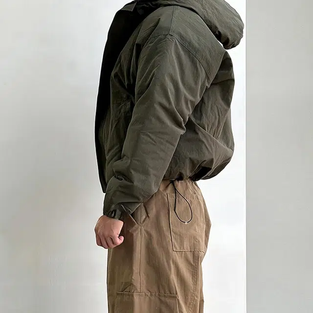 我是大卫 短款防寒保暖复古个性加厚棉服 男女同款 军绿色