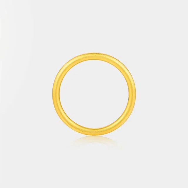 曼卡龙 素圈-简 古法工艺简约百搭显气质 按克计价 黄金戒指 情侣款
