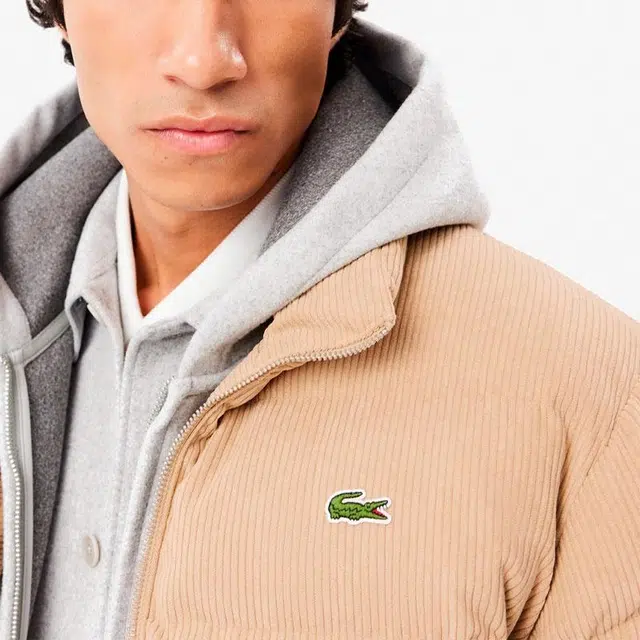 Lacoste Corduroy Zip Jacket Beige