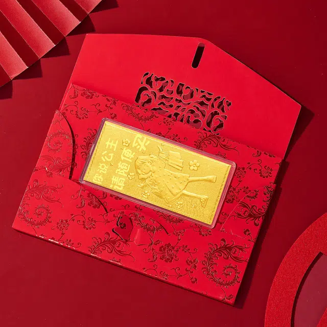 老凤祥 公主随便买摆件 纯金储蓄保值 收藏纪念理财投资攒钱 新中式金卡 高级感精致 足金 按克计价 黄金金条 金币 金章 男女同款情侣款