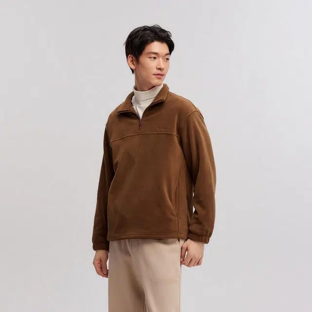 森马 摇粒绒半开襟卫衣 男款