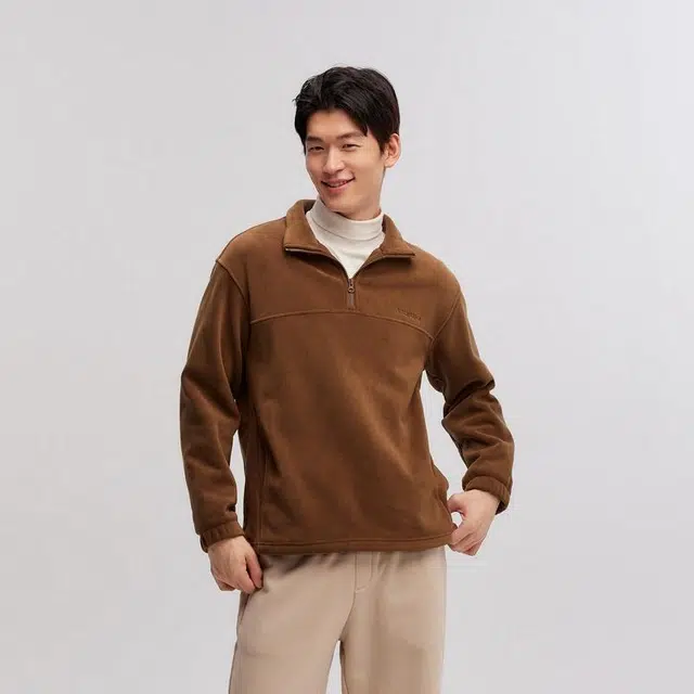 森马 摇粒绒半开襟卫衣 男款