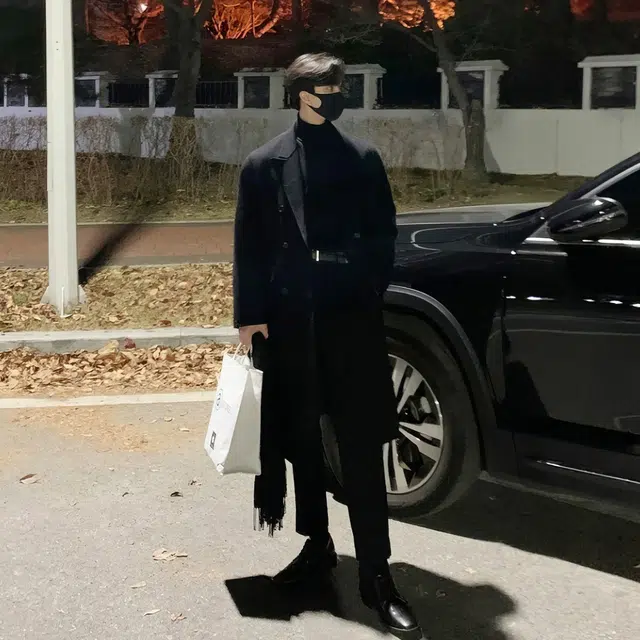 加绒加厚韩版中长款过膝百搭大衣 男女同款
