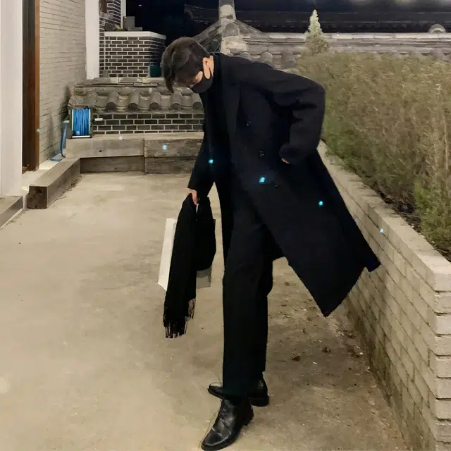加绒加厚韩版中长款过膝百搭大衣 男女同款
