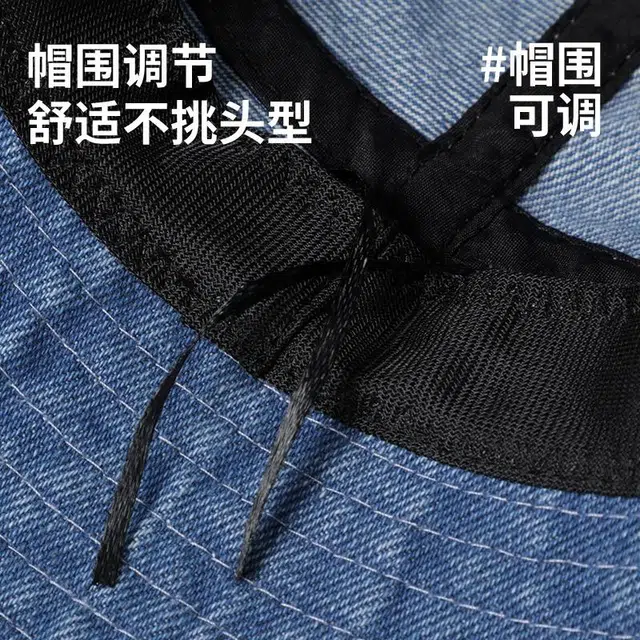 【拍照出片 素颜神器】 俞兆林 帽子字母绑带韩式百搭西部牛仔帽户外出行登山宽帽檐显脸小遮阳露营透气 可调节棉 渔夫帽 男女同款情侣款