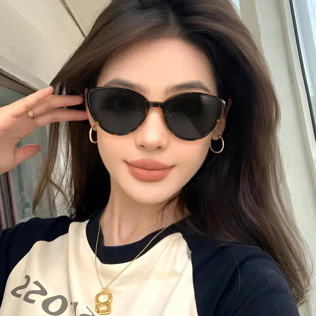 苍木优品 时尚豹纹磁吸近视墨镜可配度数一镜多用防紫外线偏光 合金 不规则形 太阳眼镜 男女同款情侣款