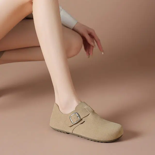 波尔谛奇 牛剖层革 简约舒适百搭 休闲单鞋 女款