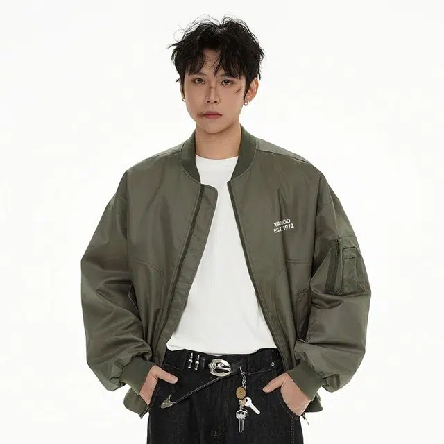 雅鹿 高街复古简约休闲工装百搭夹克外套 男款