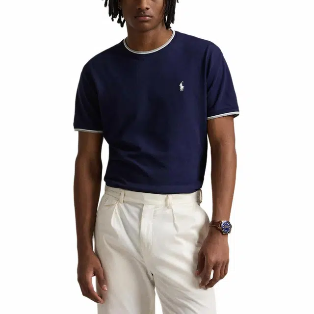 Polo Ralph Lauren SS25 Solid Pony Embroidered Crewneck T-Shirt Blue