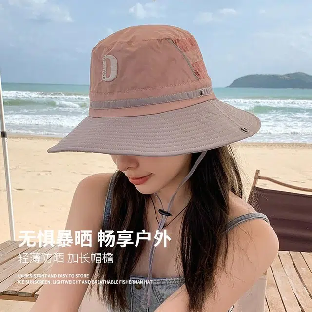 【户外速干】 南极人 西部牛仔防晒遮阳防紫外线露营旅游登山网眼透气 聚酯纤维 渔夫帽 男女同款情侣款